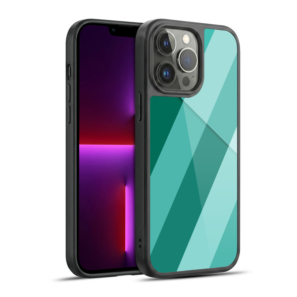 PLdesign Geometric Cyan Modern Gel Armour Case For Apple iPhone 13 Pro Max