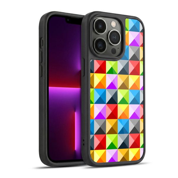 PLdesign Geometric Colourful Quarter Gel Armour Case For Apple iPhone 13 Pro