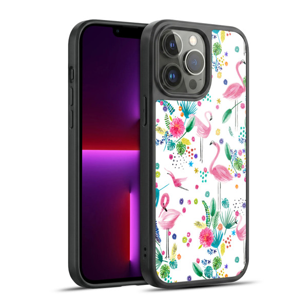 Ninola Summer Patterns Tropical Flamingo Gel Armour Case For Apple iPhone 13 Pro Max