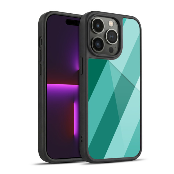 PLdesign Geometric Cyan Modern Gel Armour Case For Apple iPhone 14 Pro