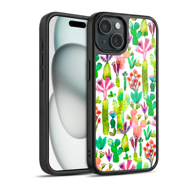 Ninola Summer Patterns Cacti Garden Gel Armour Case For Apple iPhone 15