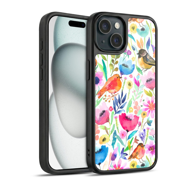 Ninola Summer Patterns Whimsical Birds Gel Armour Case For Apple iPhone 15