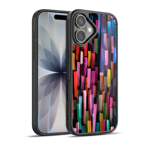 Ninola Summer Patterns Brushstrokes Black Gel Armour Case For Apple iPhone 17