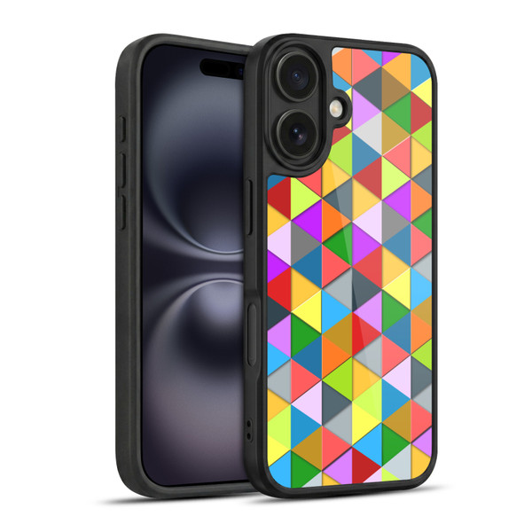 PLdesign Geometric Colourful Triangle Gel Armour Case For Apple iPhone 16