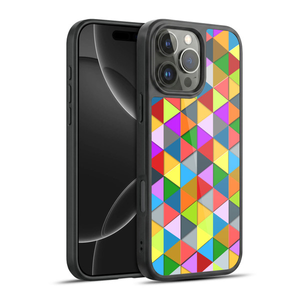 PLdesign Geometric Colourful Triangle Gel Armour Case For Apple iPhone 16 Pro Max