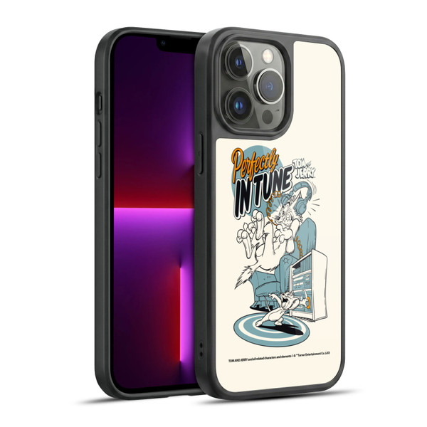 Tom and Jerry Illustration Perfectly In Tune Gel Armour Case For Apple iPhone 13 Pro Max