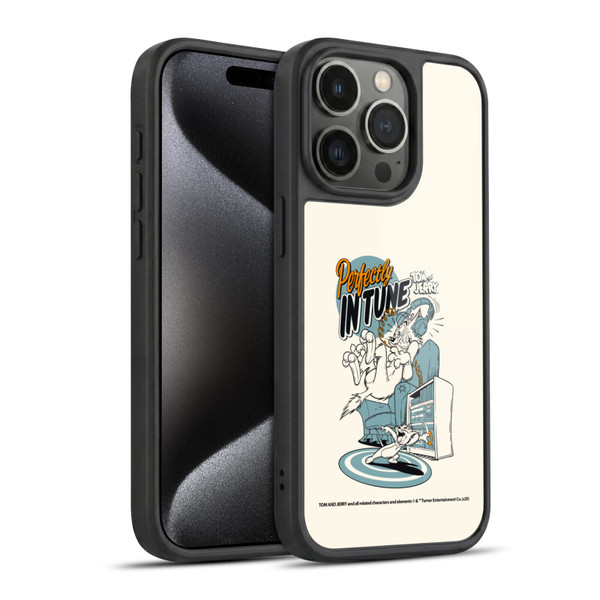 Tom and Jerry Illustration Perfectly In Tune Gel Armour Case For Apple iPhone 15 Pro