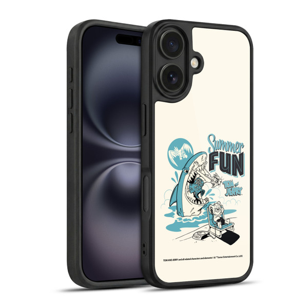 Tom and Jerry Illustration Summer Fun Gel Armour Case For Apple iPhone 16