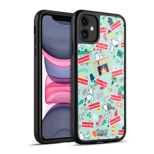 Custom Customised Personalised Peanuts Christmas Festive Pattern Gel Armour Case For Apple iPhone 11