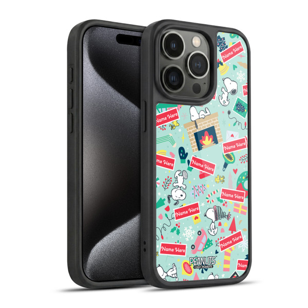 Custom Customised Personalised Peanuts Christmas Festive Pattern Gel Armour Case For Apple iPhone 15 Pro