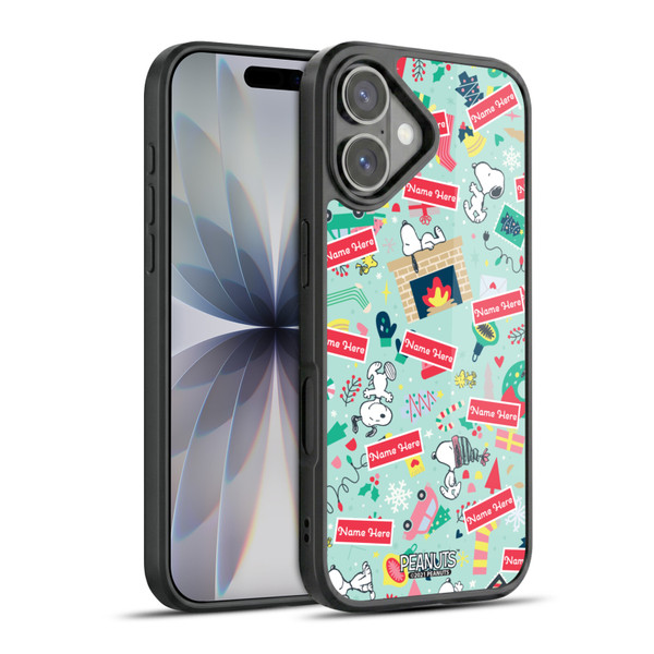 Custom Customised Personalised Peanuts Christmas Festive Pattern Gel Armour Case For Apple iPhone 17