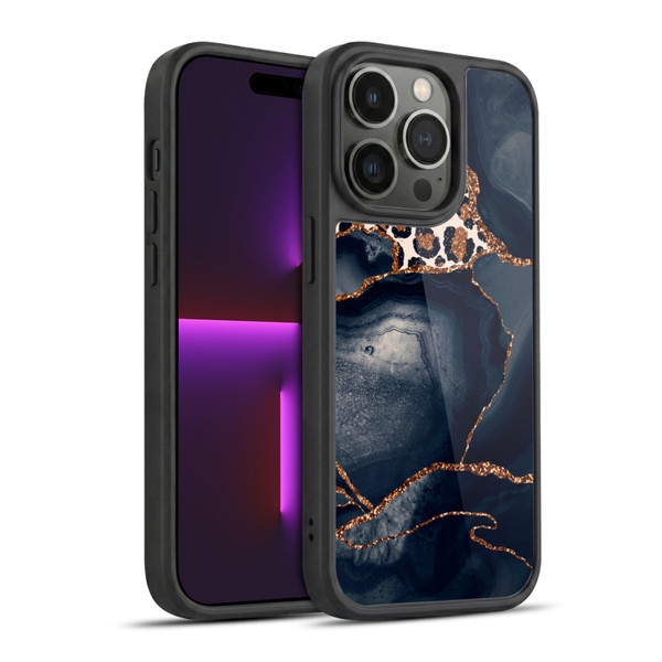 UtArt Wild Cat Marble Leopard Gel Armour Case For Apple iPhone 14 Pro