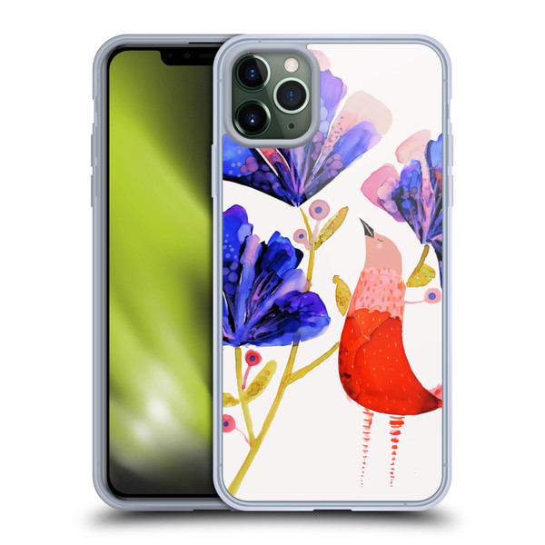 Sylvie Demers Birds 3 Red Soft Gel Case for Apple iPhone 11 Pro Max & MagSafe