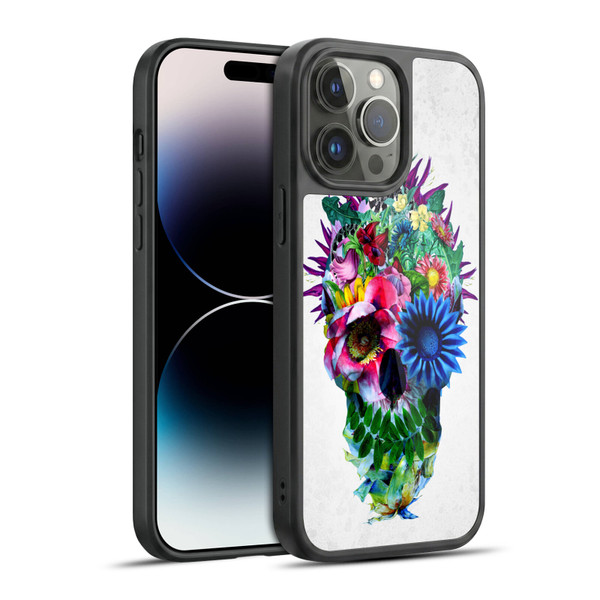 Riza Peker Skulls 5 Floral Gel Armour Case For Apple iPhone 14 Pro Max