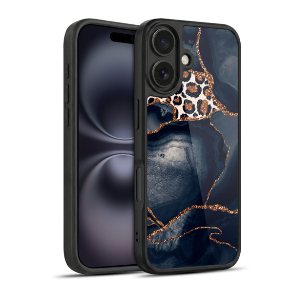 UtArt Wild Cat Marble Leopard Gel Armour Case For Apple iPhone 16