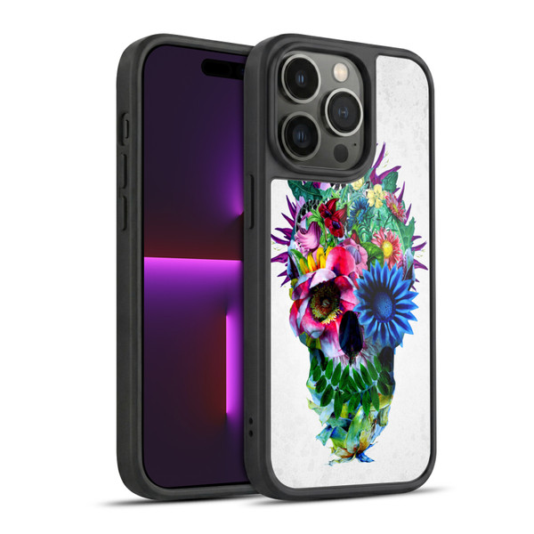 Riza Peker Skulls 5 Floral Gel Armour Case For Apple iPhone 14 Pro