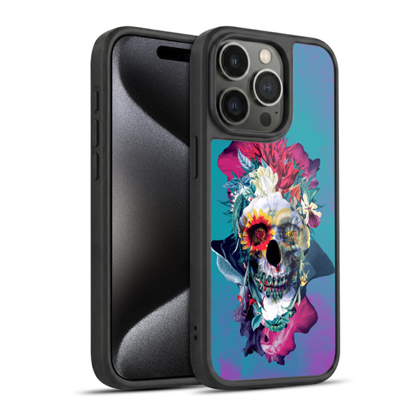 Riza Peker Skulls 5 Blue Gel Armour Case For Apple iPhone 15 Pro