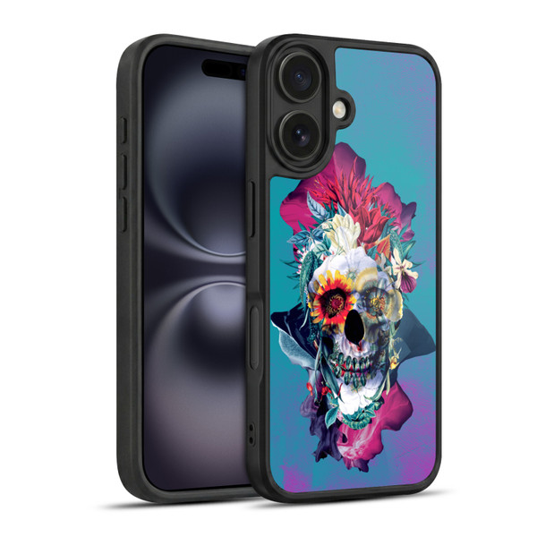 Riza Peker Skulls 5 Blue Gel Armour Case For Apple iPhone 16
