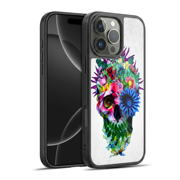 Riza Peker Skulls 5 Floral Gel Armour Case For Apple iPhone 16 Pro Max