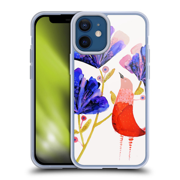 Sylvie Demers Birds 3 Red Soft Gel Case for Apple iPhone 12 Mini & MagSafe
