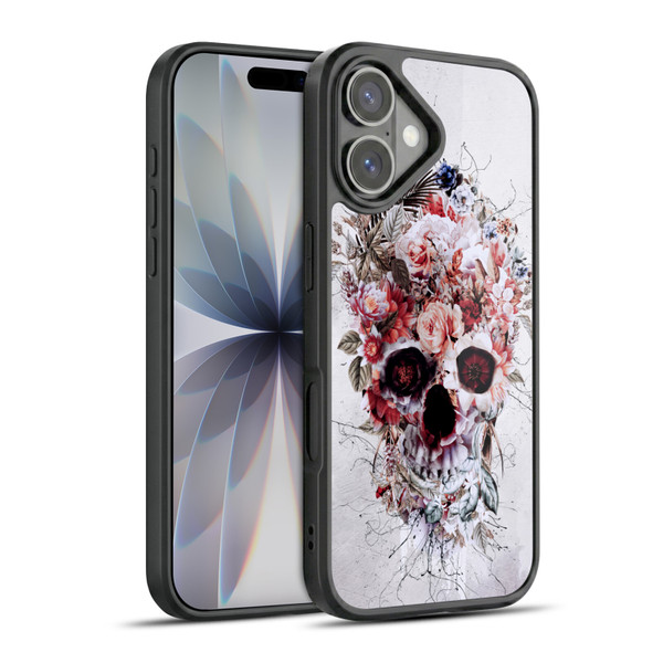Riza Peker Skulls 5 Floral 2 Gel Armour Case For Apple iPhone 17
