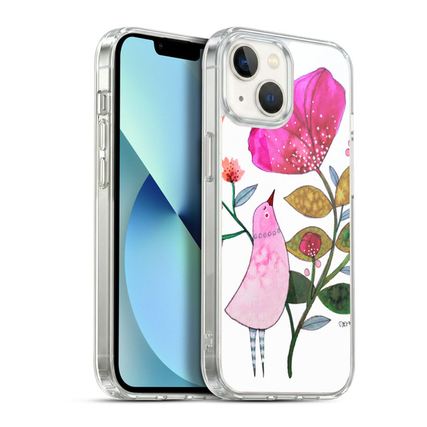 Sylvie Demers Birds 3 Crimson Soft Gel Case for Apple iPhone 13