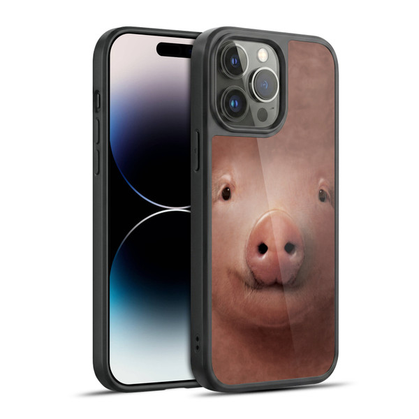 Vincent Hie Big Face Animals Pig Gel Armour Case For Apple iPhone 14 Pro Max