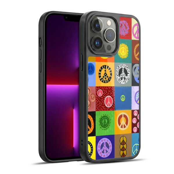 Suzan Lind Colours & Patterns Peace Quilt Gel Armour Case For Apple iPhone 13 Pro Max