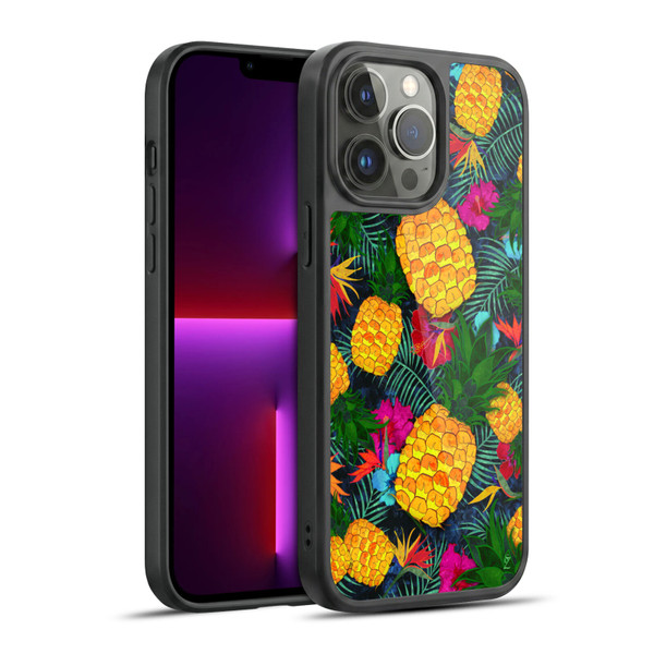 Suzan Lind Colours & Patterns Tropical Pineapple Gel Armour Case For Apple iPhone 13 Pro Max