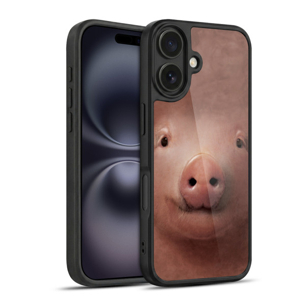 Vincent Hie Big Face Animals Pig Gel Armour Case For Apple iPhone 16