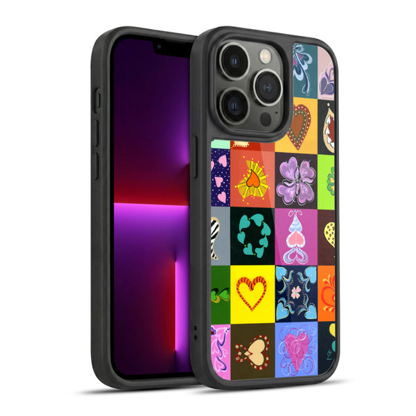 Suzan Lind Colours & Patterns Heart Quilt Gel Armour Case For Apple iPhone 13 Pro