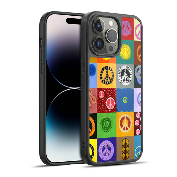 Suzan Lind Colours & Patterns Peace Quilt Gel Armour Case For Apple iPhone 14 Pro Max