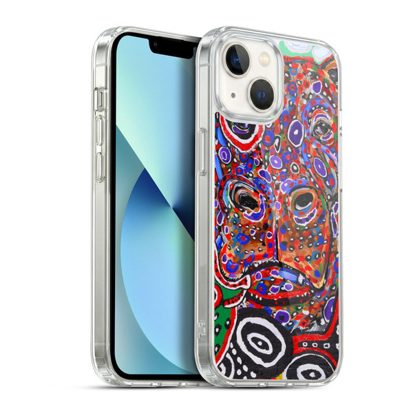Mad Dog Art Gallery Animals Hippo Soft Gel Case for Apple iPhone 13