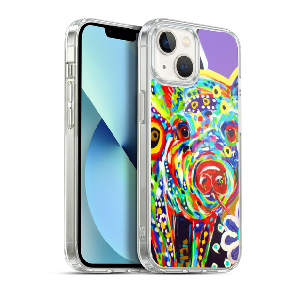 Mad Dog Art Gallery Animals Pig Soft Gel Case for Apple iPhone 13