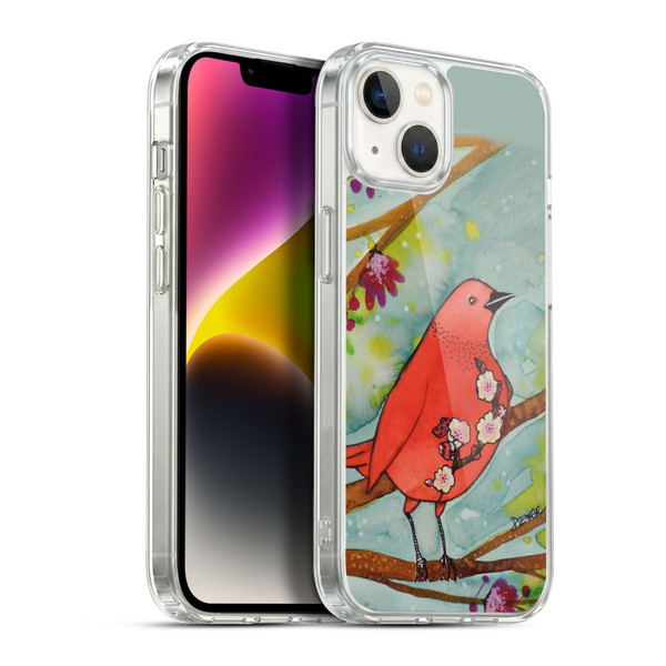 Sylvie Demers Birds 3 Flower Soft Gel Case for Apple iPhone 14 Plus & MagSafe