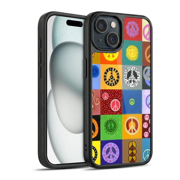 Suzan Lind Colours & Patterns Peace Quilt Gel Armour Case For Apple iPhone 15