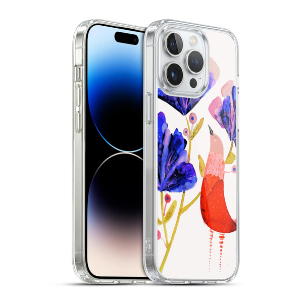 Sylvie Demers Birds 3 Red Soft Gel Case for Apple iPhone 14 Pro Max & MagSafe