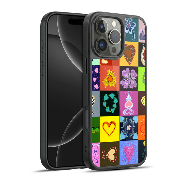 Suzan Lind Colours & Patterns Heart Quilt Gel Armour Case For Apple iPhone 16 Pro Max