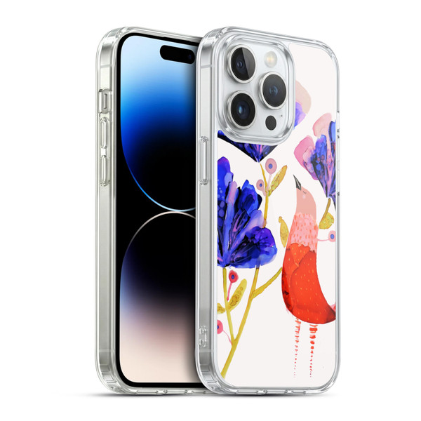Sylvie Demers Birds 3 Red Soft Gel Case for Apple iPhone 14 Pro & MagSafe