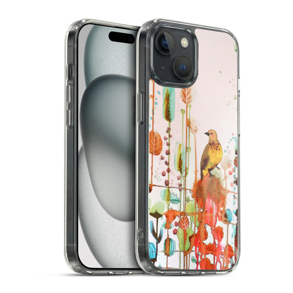 Sylvie Demers Birds 3 Gold Soft Gel Case for Apple iPhone 15 & MagSafe