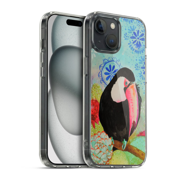 Sylvie Demers Birds 3 Toucan Soft Gel Case for Apple iPhone 15 & MagSafe