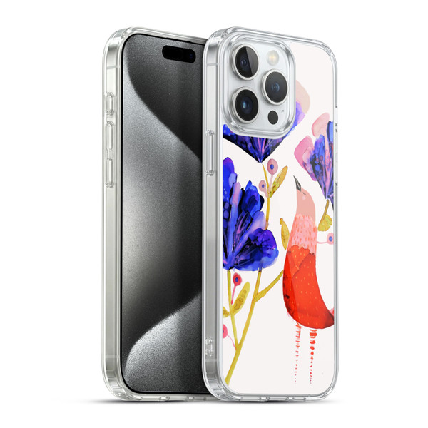 Sylvie Demers Birds 3 Red Soft Gel Case for Apple iPhone 15 Pro Max & MagSafe