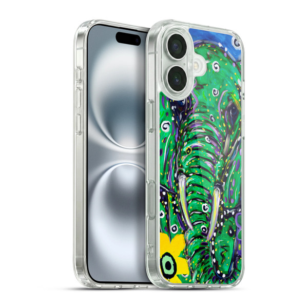 Mad Dog Art Gallery Animals Elephant Soft Gel Case for Apple iPhone 16 Plus & MagSafe