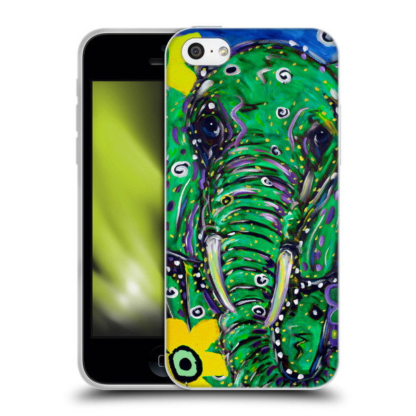 Mad Dog Art Gallery Animals Elephant Soft Gel Case for Apple iPhone 5c