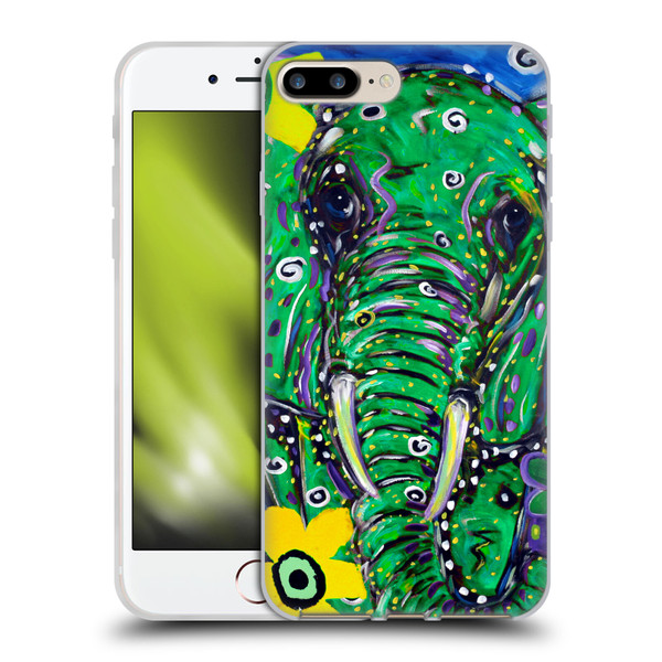 Mad Dog Art Gallery Animals Elephant Soft Gel Case for Apple iPhone 7 Plus / 8 Plus & MagSafe