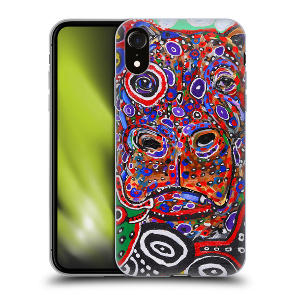 Mad Dog Art Gallery Animals Hippo Soft Gel Case for Apple iPhone XR