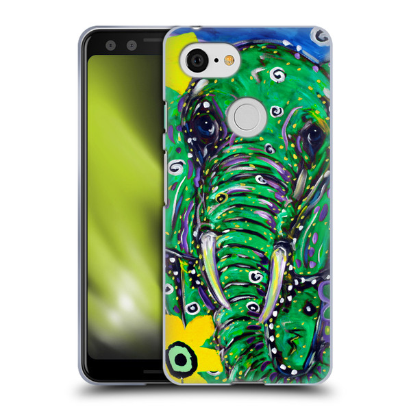 Mad Dog Art Gallery Animals Elephant Soft Gel Case for Google Pixel 3