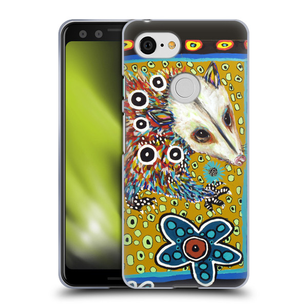 Mad Dog Art Gallery Animals Possum Soft Gel Case for Google Pixel 3