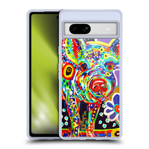 Mad Dog Art Gallery Animals Pig Soft Gel Case for Google Pixel 7a