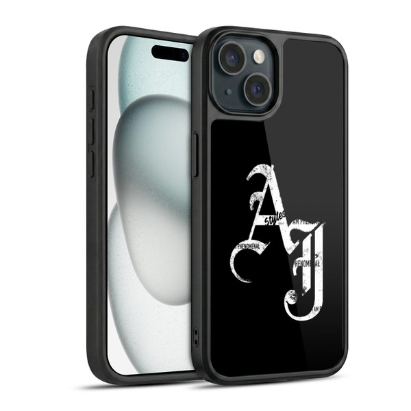 WWE Aj Styles Grunge Initials Gel Armour Case For Apple iPhone 15